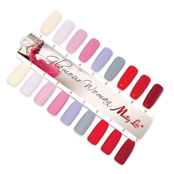 Mollylac - Gelelakk - Glamour Woman - Nr 9 - 5g UV gel/LED Red