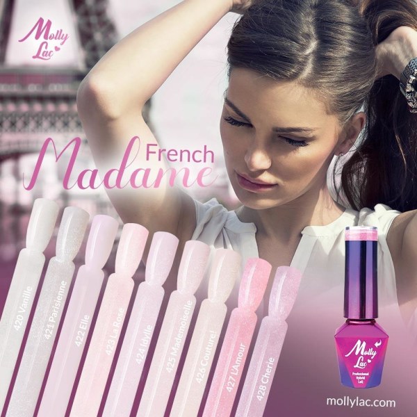 Mollylac - Gelelakk - Madame French - Nr427 - 5g UV gel/LED