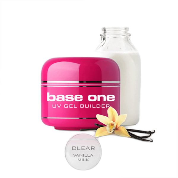 Base one - Aroma - Clear vanilla milk 15g UV-gel Transparent