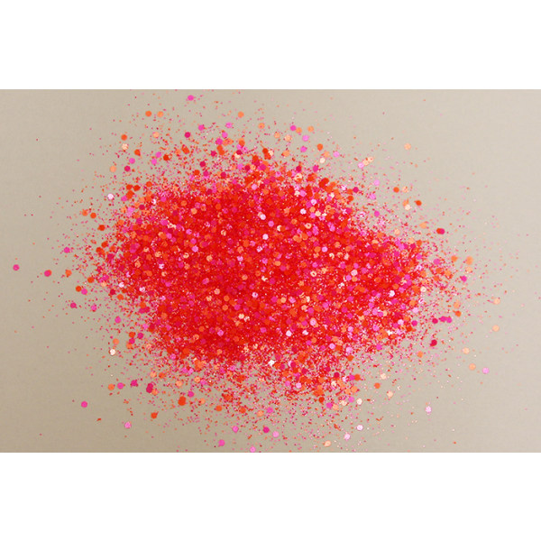 Kynsien glitter - Mix - Vesimeloni - 8ml - Glitterit Red