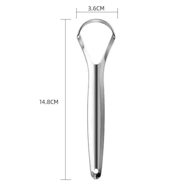 Tungeskraber i praktisk æske - Rustfrit stål Silver