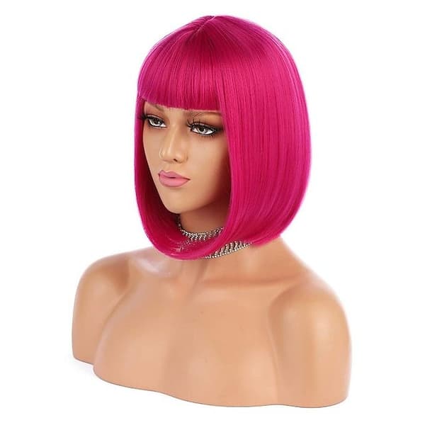 Syntetisk paryk til fest, pride, parader og cosplay Light pink