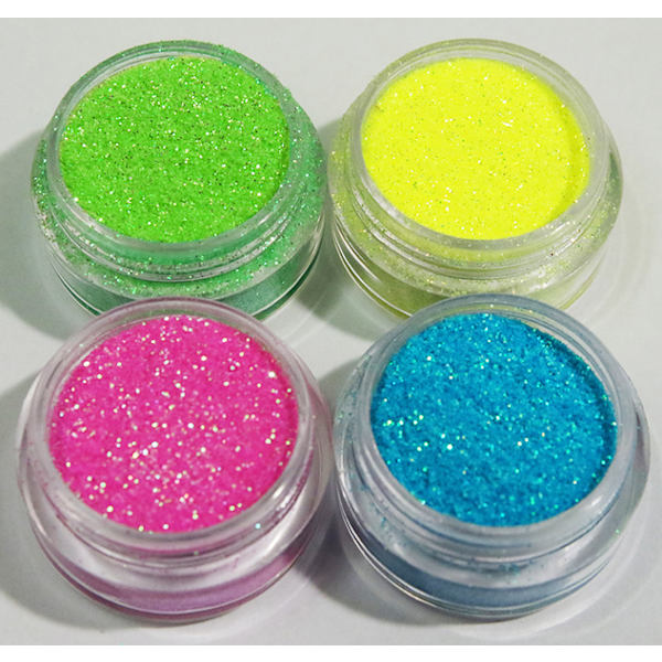 4 stk finkornet glitter Sommer