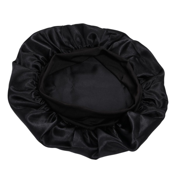 Sovmössa - Satin bonnet - Sleep Cap Svart one size