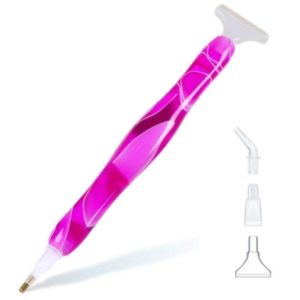 Pen til diamantmaling med 6 tilbehør - Diamantmaling Multicolor
