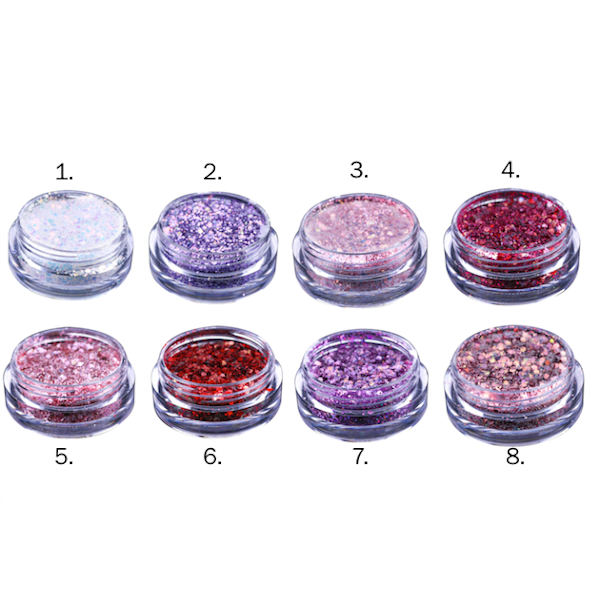 Nagelglitter mix - White, Pink, Purple Glitter mix - NR 2