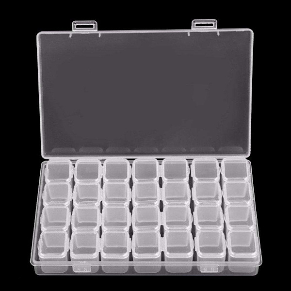 28-Slots diamond painting clear storage box - Förvaringsbox