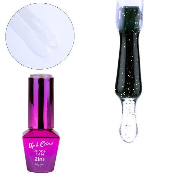 Mollylac - Rubber base 2in1 Up&Colour - Nr 2 - UV-gel/LED - Baslack