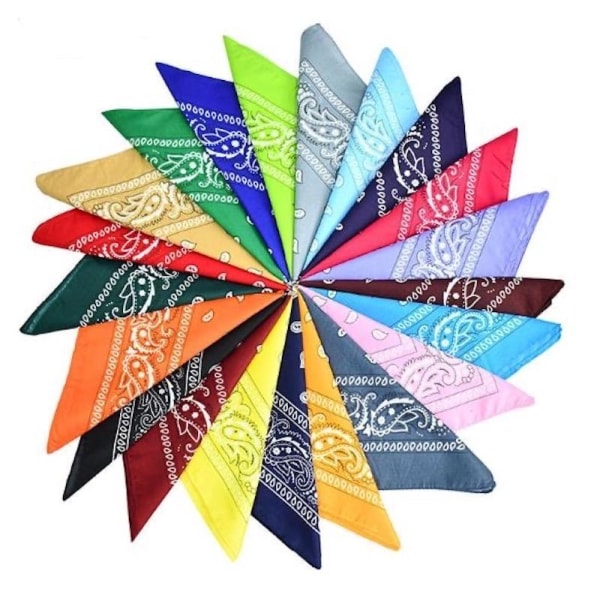 2 kpl Bandana Paisley -kuvioiset huivit - Mix Multicolor