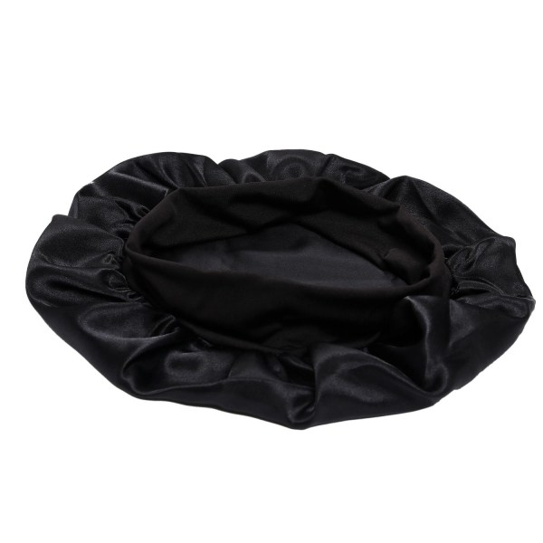 Sovehette - Satenghette - Sovehette Black one size