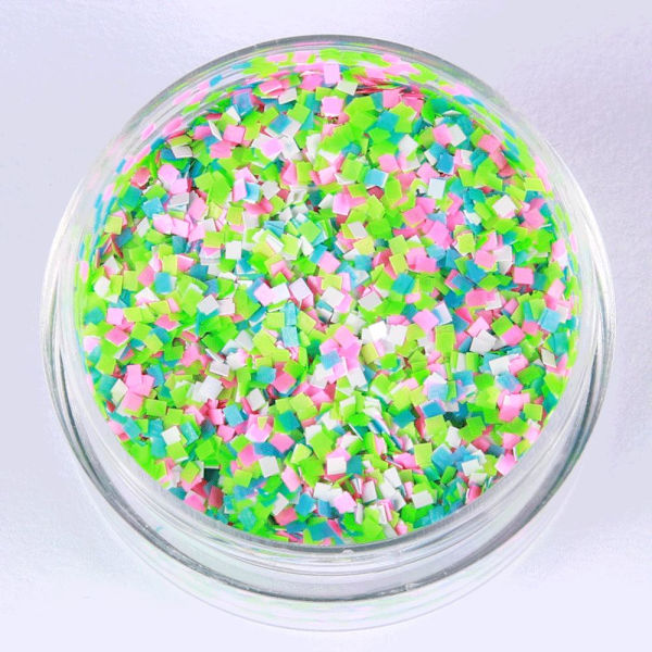 Nagelglitter - Mix - Pixel - 8ml - Glitter multifärg