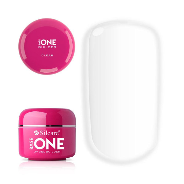 3-pak Base one - Builder - Klar, Pink, fransk pink 45g UV gel Multicolor
