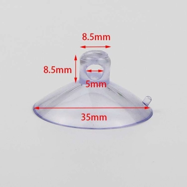 20 st små sugproppar av transparent plast - 35mm Transparent