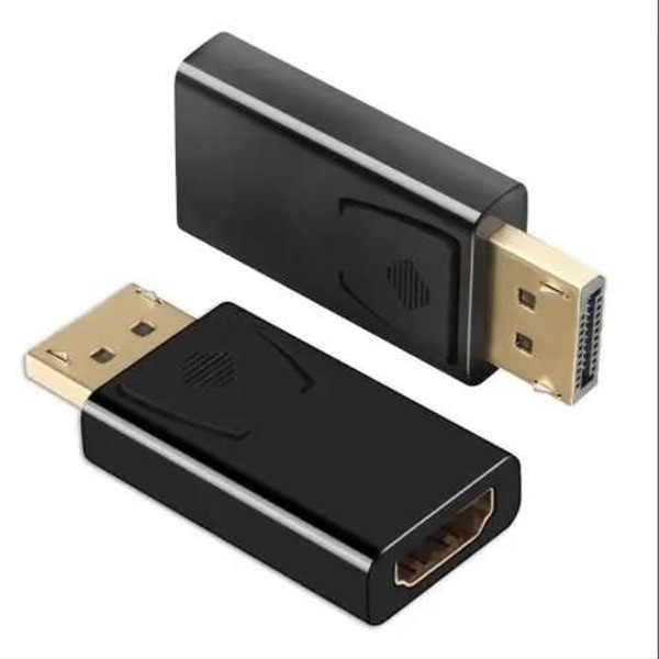 HDMI-DisplayPort-sovitin - Helppo liitäntä Black