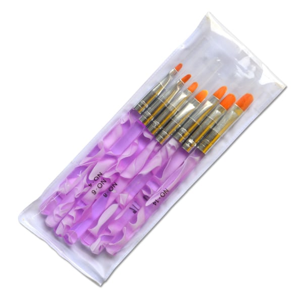 7st Akryl/UV Penslar naglar - Rosa