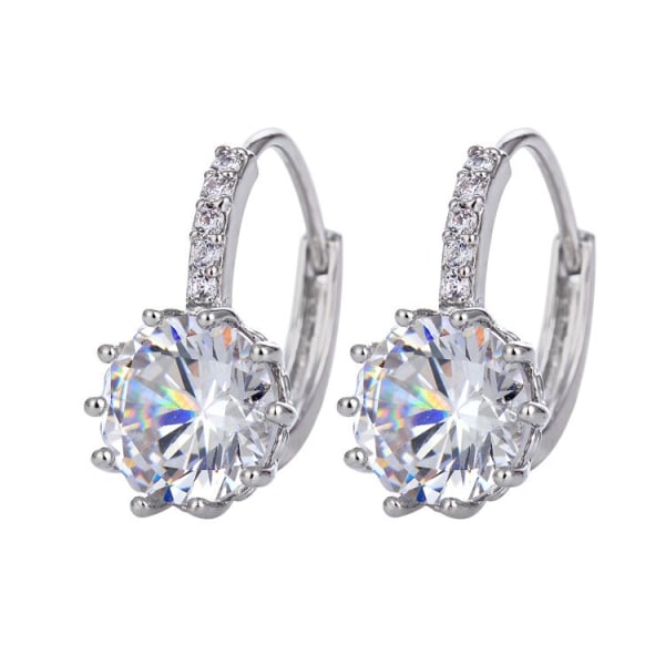 Örhängen - Glittrande ringar diamant Silver / Guld Guld