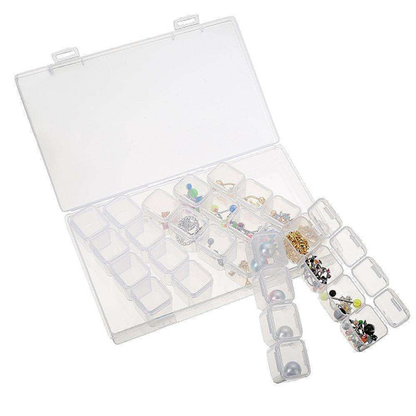 28-Slots diamond painting clear storage box - Förvaringsbox