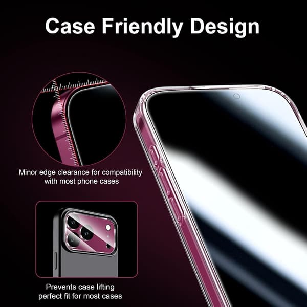 2-Pack Privacy Skärmskydd till iPhone 18 Pro – Härdat Glas med Insynsskydd