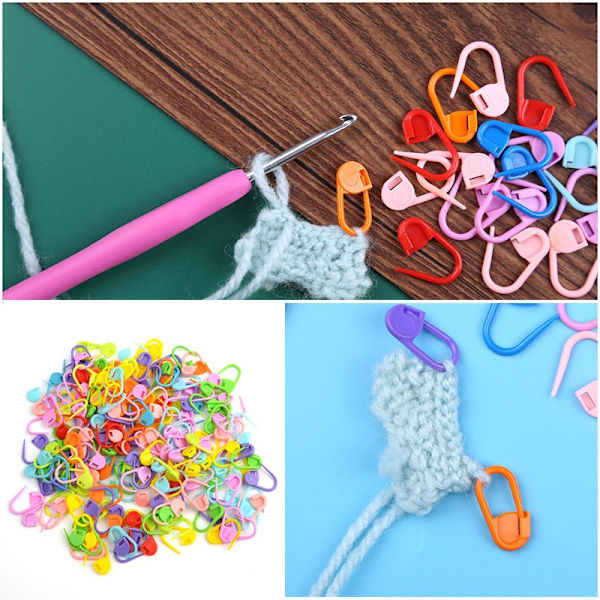 Stygnmarkörer och Trubbiga Nålar - Perfekta för Stickning och Virkning multifärg