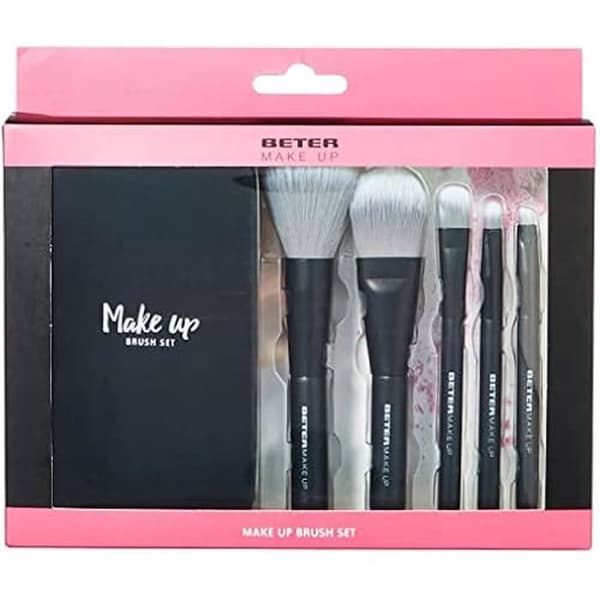 Makeup sæt - BETER - Black Edition - 5 pensler - Unisex - Multifarvet mångfärgad