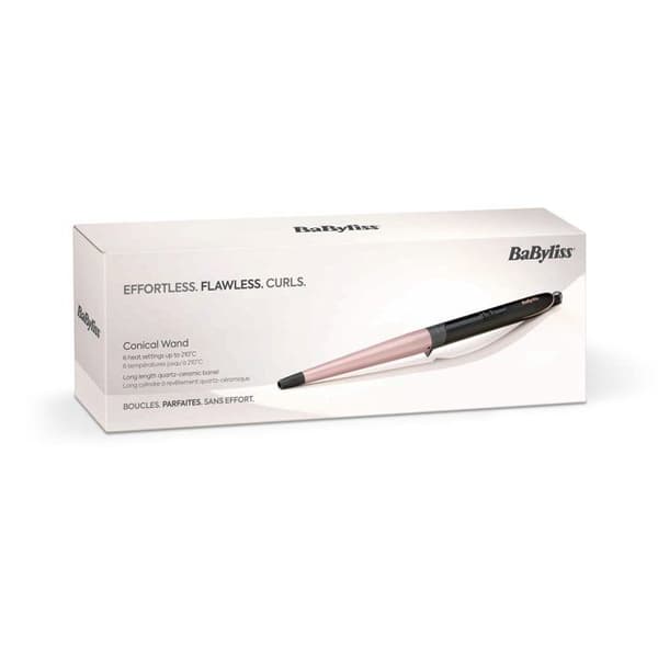 Curler - BaByliss - C454E Conical Wand - Til naturlige krøller Svart