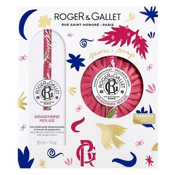 Coffret Eau Parfumée - Roger & Gallet - Gingembre Rouge - 30 Ml - Tvål 100 G - Begränsad Utgåva