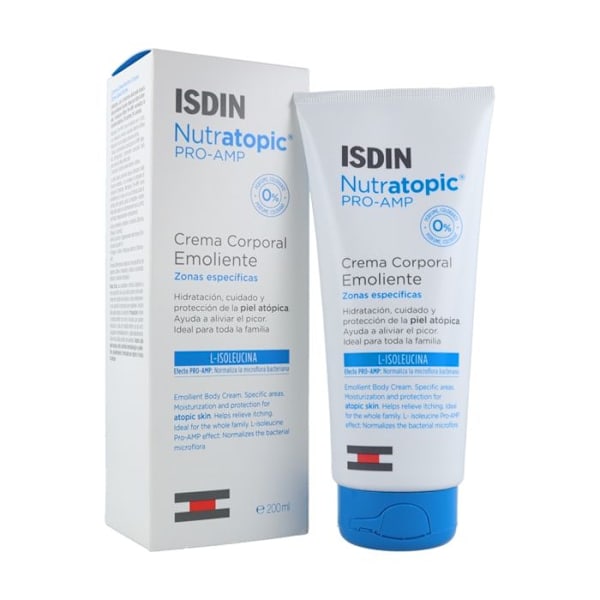 Emollientkräm - ISDIN - Nutratopic Pro-Amp - 200 ml - Hypoallergen - Barn