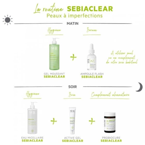 SVR Sebiaclear Gel Moussant - 200ml Grön