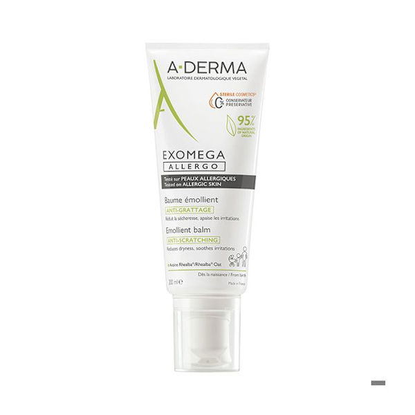 Baume Emollient - A-Derma - Exomega Allergo - 200ml - Anti-klåda - Utan konserveringsmedel