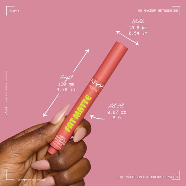 NYX Professional Makeup Fat Matte Læbestift Mat Cremet Coral Cuddlin' KORALLKRAM