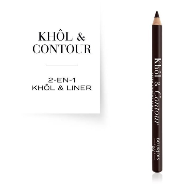 Khol & Contour Pencil - BOURJOIS - 04 Brun-Dependant - Intensiv färg - Långvarig - Vattentät Brun