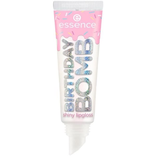 Gloss med läppar - Essence - Birthday Bomb Shiny - 01 Cake My Day - 10 ml - Glänsande Rosa
