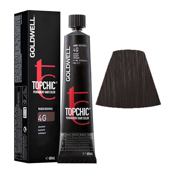 Goldwell Topchic Warm Browns 4G Chestnut Permanent Hårfärg 60ml.