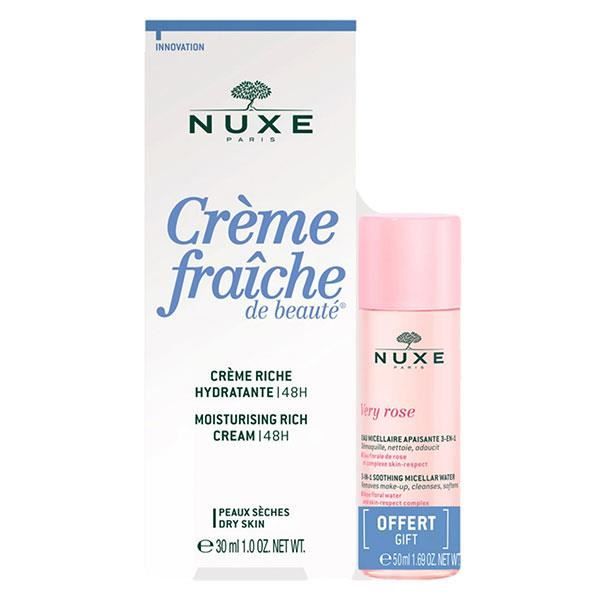 Nuxe Duo Rich Fresh Cream 30ml + Gratis Very Rose Micellar Water 50ml