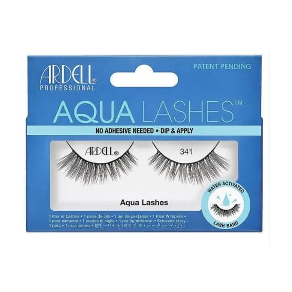 Faux Cils - Ardell - Aqua Lashes 341 - Sort - Klæbrighedsfri påføring - Ideel til begyndere Sort