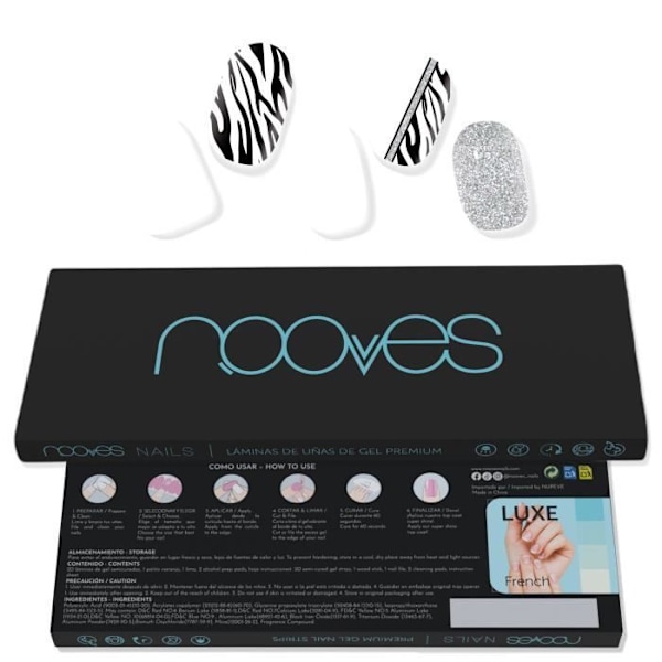 Gel nagelklistermärken - NOOVES - Funky Baby - Enkel applicering - Hållbar finish - Skinande naglar
