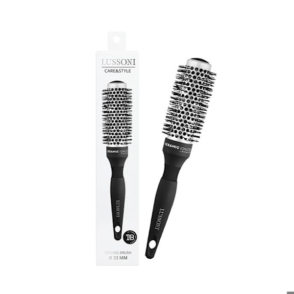 Lussoni Haircare Brush C&S Round Silver Styling 33mm - rund borste