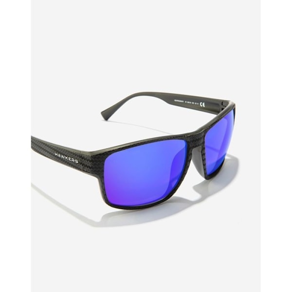 Solsken - Hawkers - Faster Raw Carbon Fiber - Unisex - Blå spegelglas - UV400 skydd svart himmel