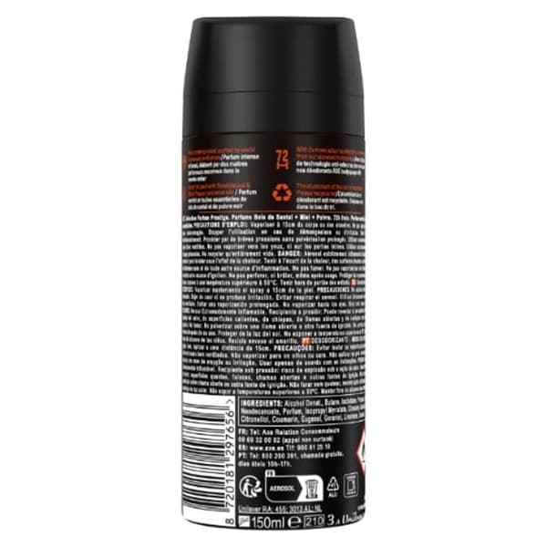 Déodorant - AXE - Copper Santal - Antiperspirant - 150mL - Parfym Prestige
