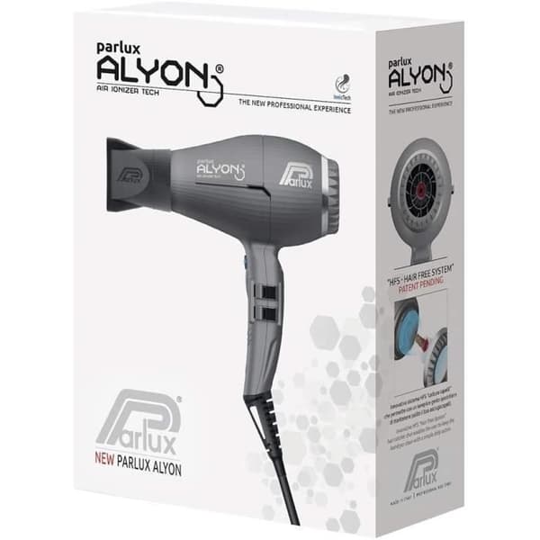 Hårtork - PARLUX - Alyon - Luftflöde 84 m3/h - Luftjonisator - 2250 W - Grå Grå