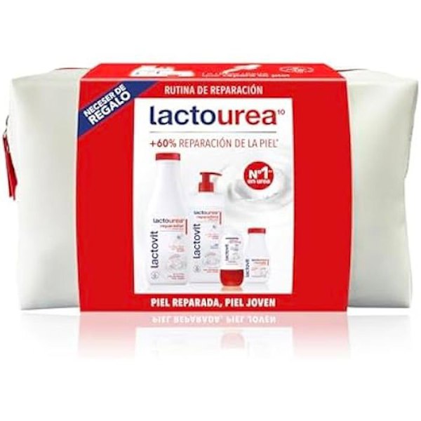 Vårdset - LACTOVIT - LACTO-UREA REPAIR - Duschgel 550 ml - Kroppskräme 400 ml - Deodorant 50 ml