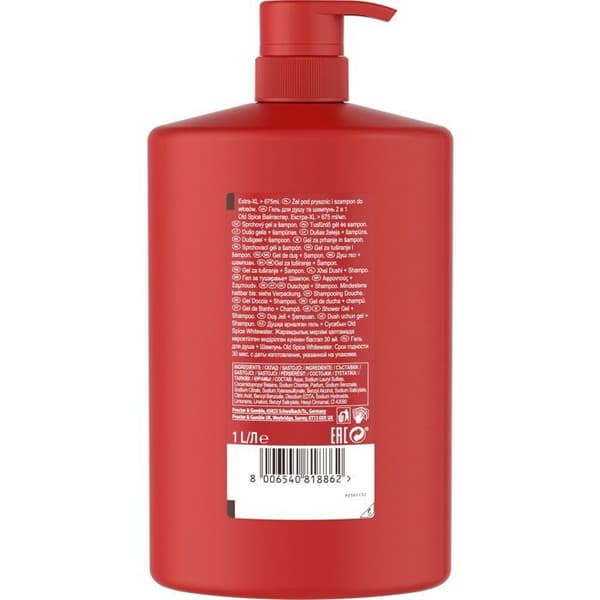 "OLD SPICE WhiteWater Gel dusch och schampo 3in1 1000ml"