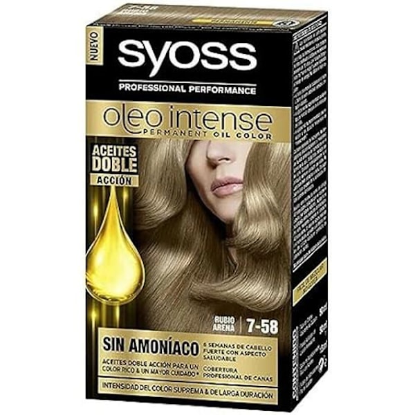 Färgämne - SYOSS - Olio Intense 7.58 - Ammoniakfri - Kräm - För alla hårtyper