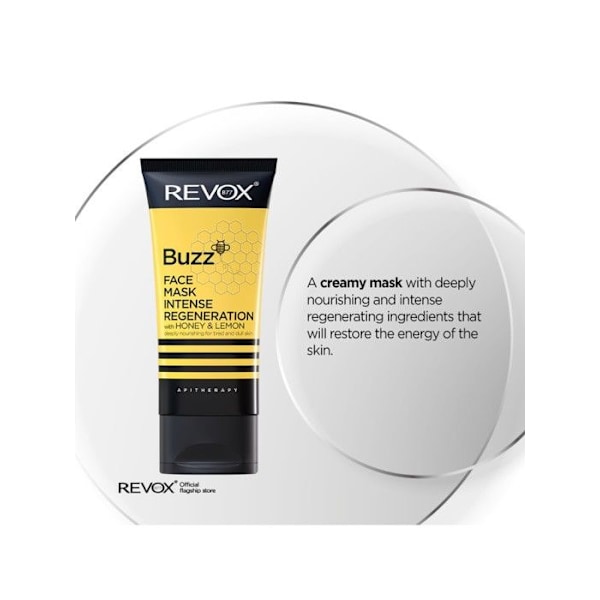 Ansiktsmask - REVOX - BUZZ - Intensiv regenerering - 65 ml - Alla hudtyper
