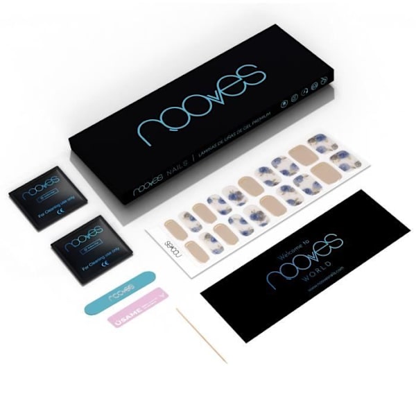 Premium Precured Gel Nail Stickers - Elegant Floral - NOOVES