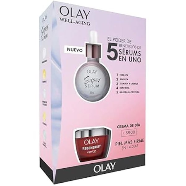 Dagkräm - OLAY - REGENERIST SPF30 - 50 ml + Superserum 30 ml - Utan parabener - Blandhud