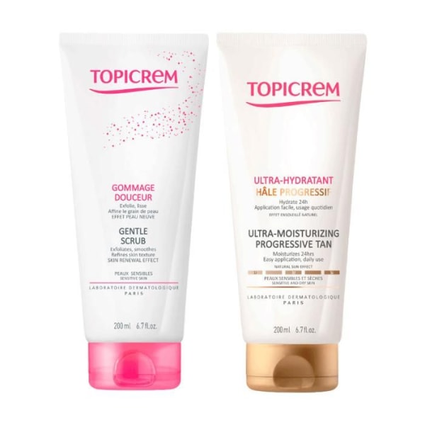 Topicrem Pack UH Gradual Tanning 200 ml + Exfoliant 200 ml 50%