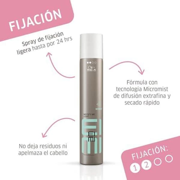 Professionel hårspray - WELLA - EIMI MISTIFY LIGHT - Mild hold - Hurtig tørring - 500 ml