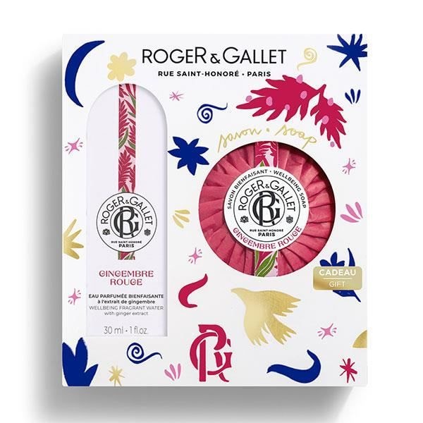 Coffret Eau Parfumée - Roger & Gallet - Gingembre Rouge - 30 Ml - Tvål 100 G - Begränsad Utgåva