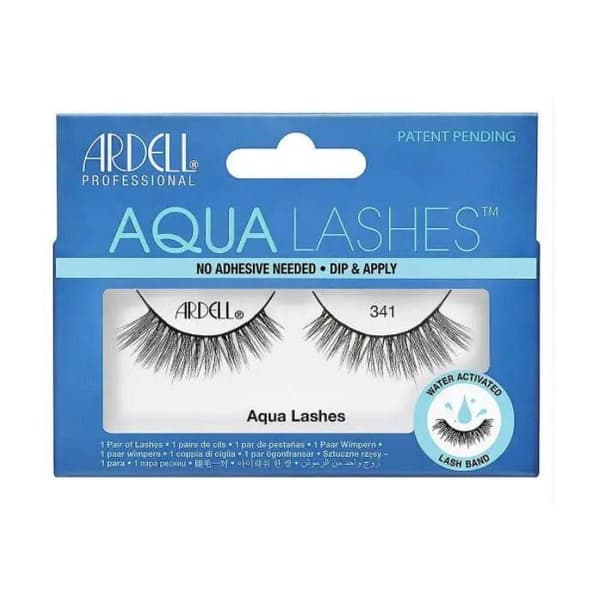 Faux Cils - Ardell - Aqua Lashes 341 - Sort - Klæbrighedsfri påføring - Ideel til begyndere Sort